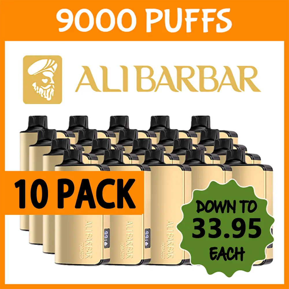 alibarbar ingot 9000 disposable vape 10 pcs bundle 33 95