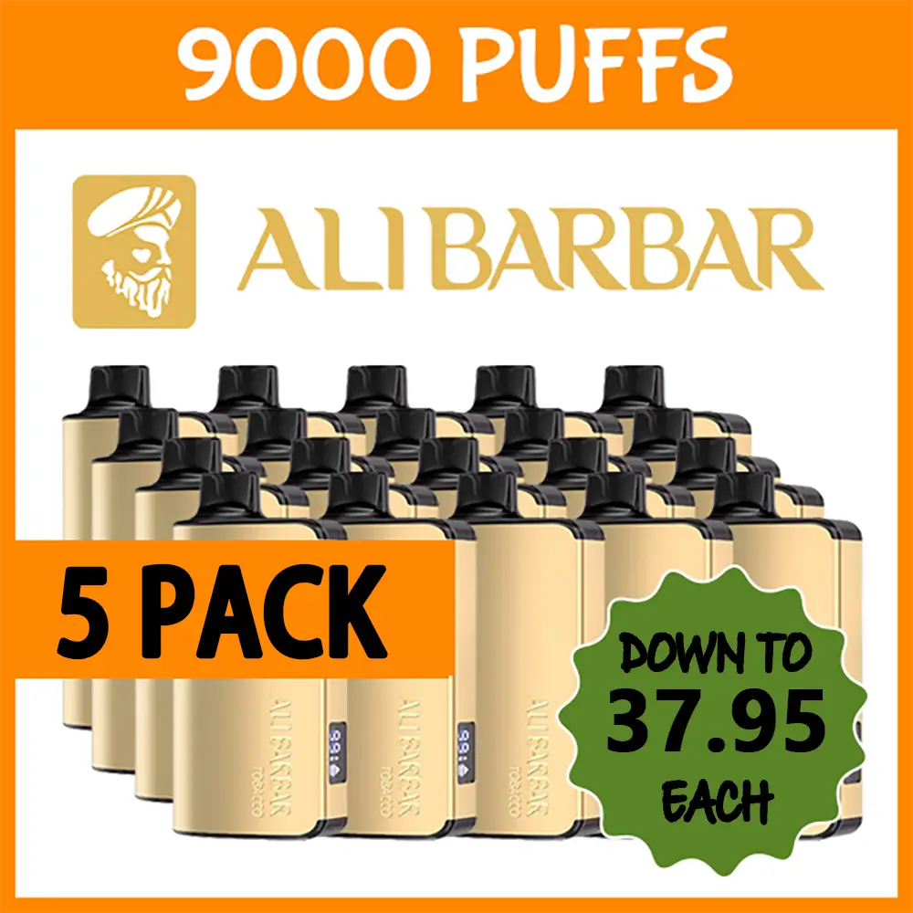 alibarbar ingot 9000 disposable vape 5 pcs bundle 37 95 副本